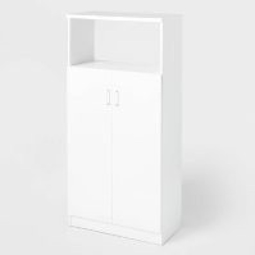 Large Storage Cabinet White - Brightroom, Like New, retail - $150 - Lot 335