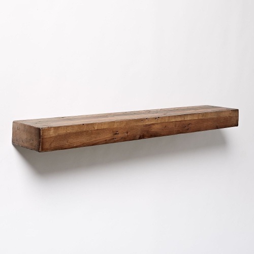 Reclaimed Pine (48'') Floating Shelf, Solid Wood, Like New, Retail - $170 - Lot 340
