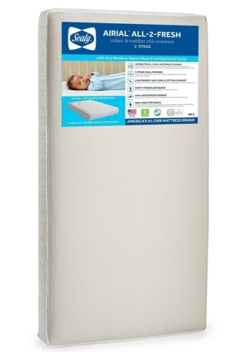 Sealy Airial All-2-Fresh 2-Stage Crib and Toddler Mattress, Like New, retail - $99.99 - Lot 345