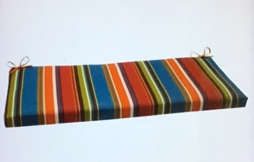 Pillow Perfect Outdoor/Indoor Westport Teal Bench/SwingCushion. 45" x 18", Like New, Retail - $51.99 - Lot 350