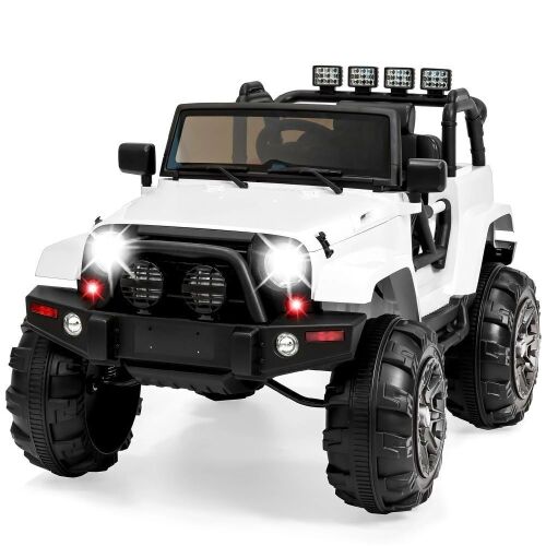 12V Kids Ride-On Truck Car Toy w/ 3 Speeds, LED, Remote, Bluetooth - Lot 95