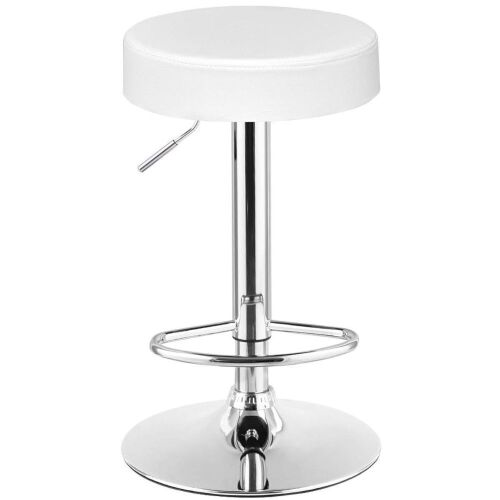 Adjustable Round Leather Swivel Seat Bar Stool - Lot 124