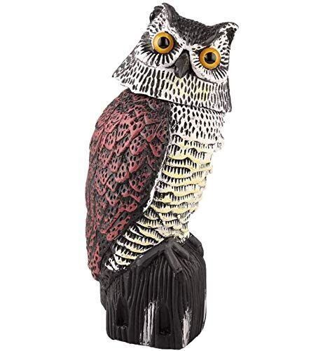 Fake Owl Decoy Statue with 360° Rotating Head - Lot 349
