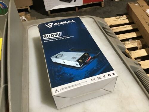 Anbull 12V600W Silver AC To DC Converter Power Supply Adapter Switch Transformer - Lot 500
