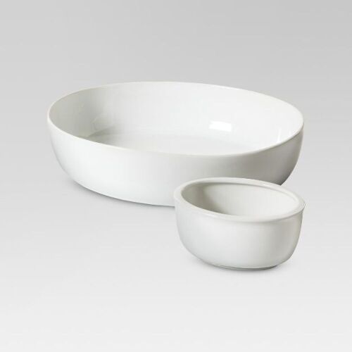 Lot of (2) Porcelain Chip and Dip Bowl Sets - Lot 581
