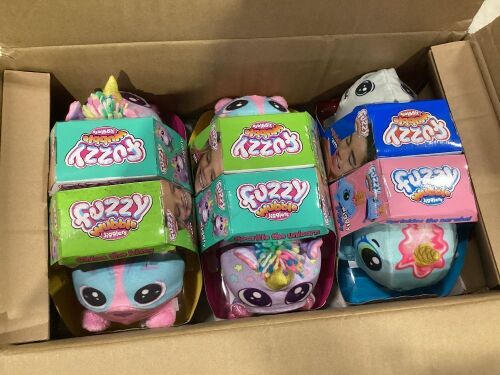Lot of (6) Fuzzy Wubble Jigglers Plush Animals - Lot 610