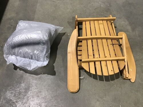 Wooden Patio Chair - Incomplete; Missing Screw for Armrest - Lot 659