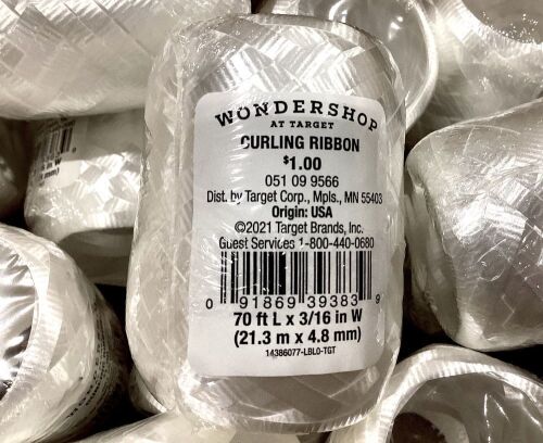 Lot of (64) Rolls of White Curling Ribbon - Lot 733