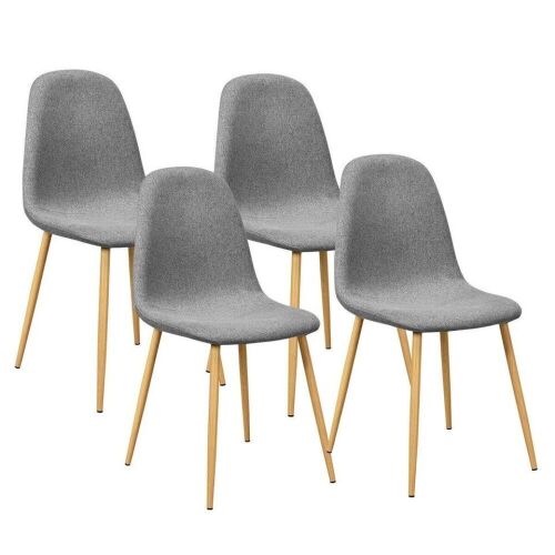 Set of 4 Gray Accent Dining Chairs  - Lot 654