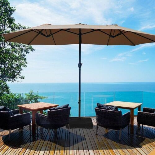 15' Patio Umbrella - Tan - Lot 574