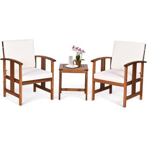 3-Piece Solid Wood Patio Furniture Set - Lot 417