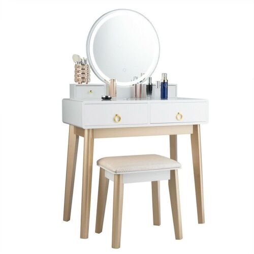 3-Lighting Modes Vanity Makeup Table Set - Lot 697