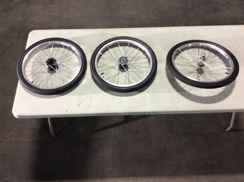 Lot of (3) 20" Wheels for 3-Wheeled Stroller  - Lot 318