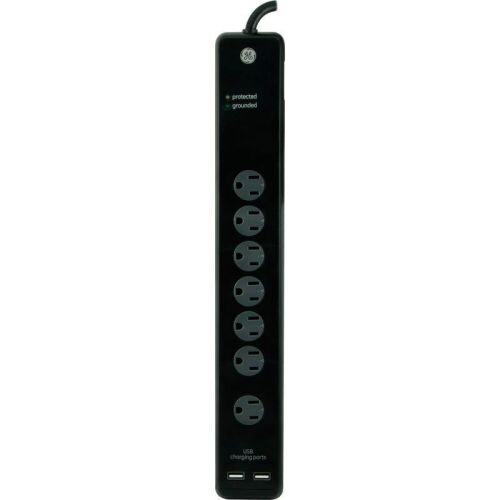Case of (3) GE 7 Outlet Surge Protector Power Strip 4' Cord - Lot 368