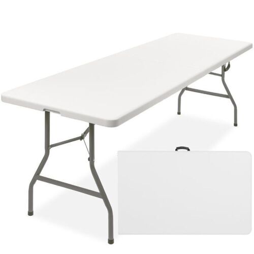 8ft Portable Folding Plastic Dining Table w/ Handle, Lock  - Lot 233