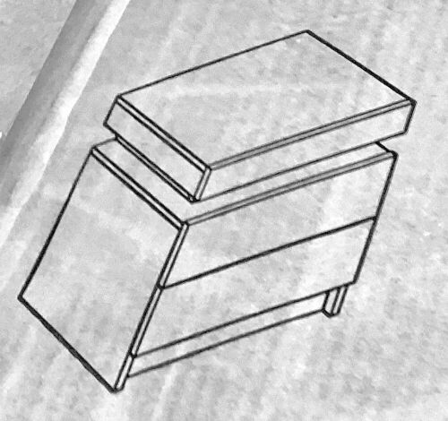 Insma Night Stand - Black - Lot 1190
