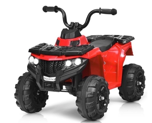 6V Battery Powered Kids Ride On ATV 4-Wheeler Quad w/ MP3 & LED Headlight, Red, Some Mildew, Untested, E-Commerce Return - Lot 105