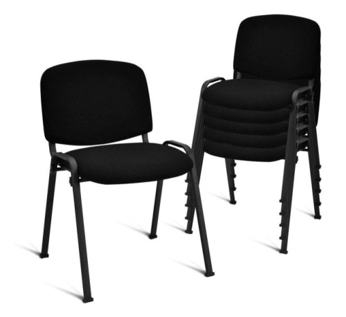 Set of 5 Conference Chair Elegant Design, Black, Appears New - Lot 109