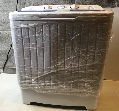 Portable Washing Machine, Twin Tub, Small Dent on Back, Powers On, E-Commerce Return - Lot 145