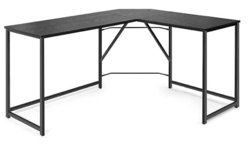 L-Shaped Corner Computer Desk, 58in, Black, Appears New - Lot 146