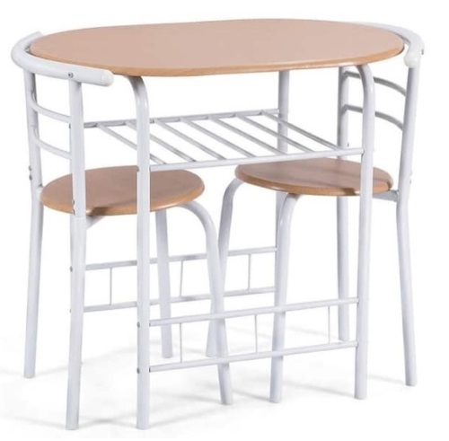 3 Piece Dining Set Table 2-Chairs Home Kitchen Breakfast Furniture, Missing Hardware, E-Commerce Return - Lot 152