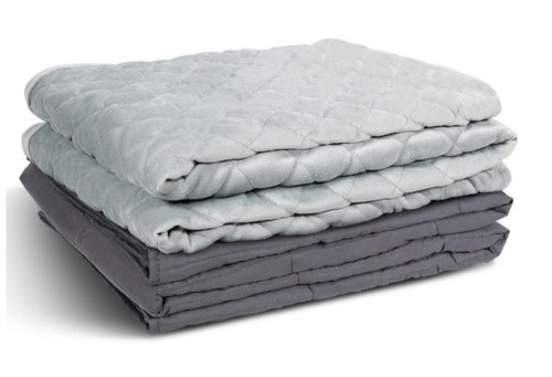 Grey Soft 100% Cotton 48 in. x 72 in. 20 lbs. Weighted Blanket, Appears New - Lot 153