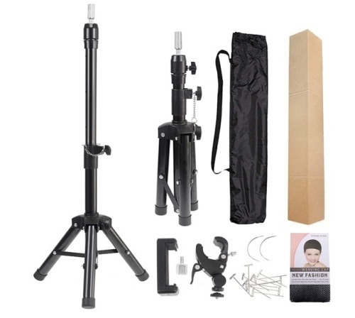 Metal Adjustable Heavy Duty Wig Head Stand, Smartphone Clamp Mount, 40in, Appears New - Lot 157
