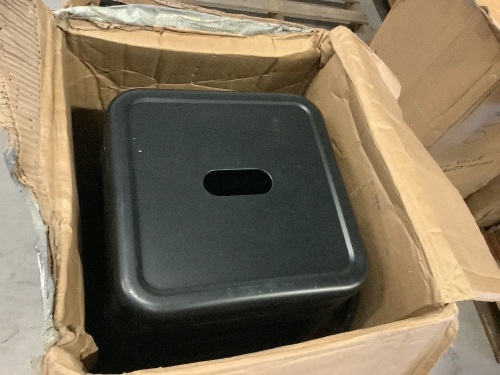 30" Height Set Of 4 High Back Metal Industrial Bar Stools, Black, Possibly Missing Hardware, E-Commerce Return/Damaged Box - Lot 170