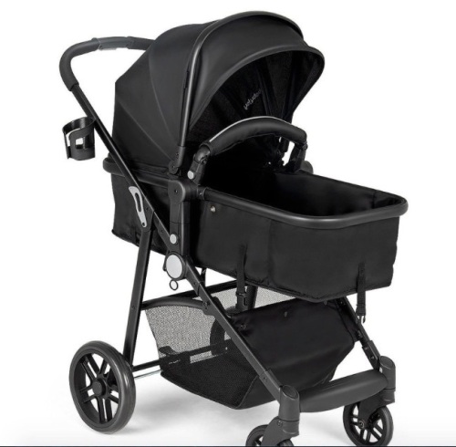 2-In-1 Foldable Pushchair Newborn Infant Baby Stroller, Black, E-Commerce Return - Lot 171
