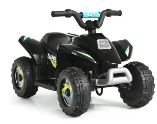 6V Kids Electric Quad ATV 4 Wheels Ride On Toy Toddlers Forward&Reverse, Black, Appears New - Lot 185