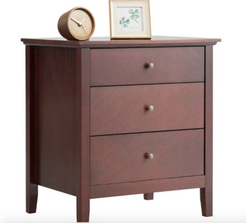 3 Drawers Nightstand Beside End Side Table Accent Table, Appears New - Lot 189
