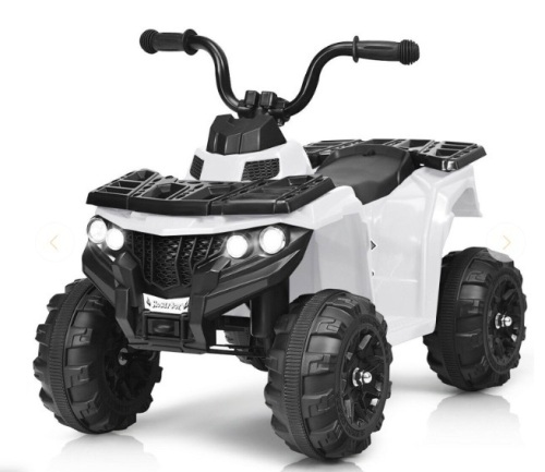 6V Battery Powered Kids Electric Ride On ATV, White, Untested, E-Commerce Return - Lot 199