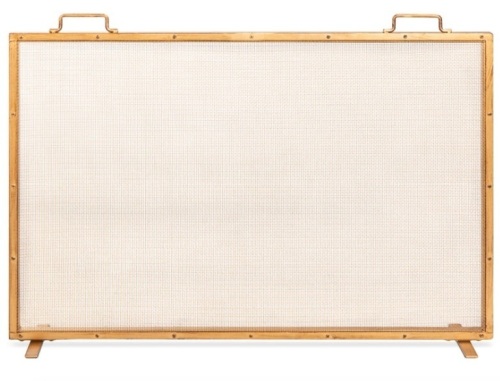 Single Panel Handcrafted Steel Mesh Fireplace Screen w/ Handles - 38x27in, E-Commerce Return/Appears New - Lot 572