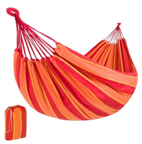 2-Person Brazilian-Style Double Hammock w/ Portable Carrying Bag, Orange, E-Commerce Return/Appears New - Lot 582