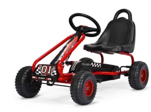 4 Wheel Pedal Powered Ride On With Adjustable Seat, Red, Appears New - Lot 508