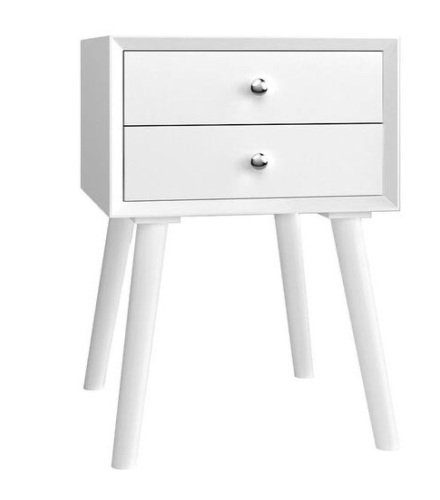 2-Drawer White Nightstand 23.5 in. x 16 in. x 16 in., Appears New - Lot 547