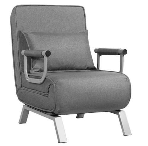 Folding Convertible Full Sofa Bed Armchair with Pillow, 23.5 in. x 31 in, Gray, E-Commerce Return/Appears New - Lot 575