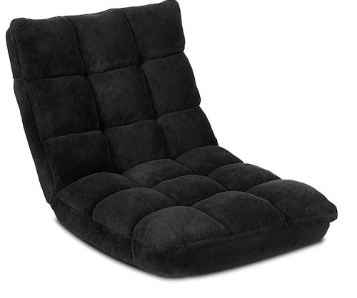 Black Adjustable Floor Chair Folding Lazy Gaming Sofa Chair, Appears New - Lot 556