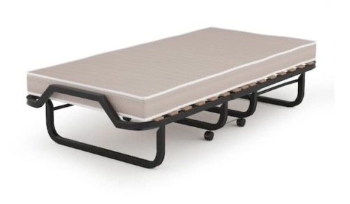 Rollaway Guest Bed with Sturdy Metal Frame and Twin Foam Mattress, Appears New/Damaged Box - Lot 509