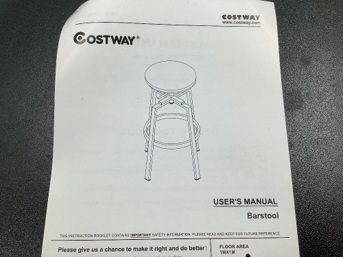 Barstool, Black, Possibly Missing Hardware, E-Commerce Return - Lot 545