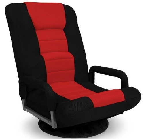 Gaming Floor Chair w/ 360-Degree Swivel, Armrest, Adjustable Backrest, Black/Red, Appears New - Lot 271