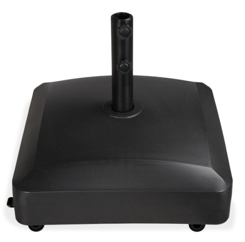 Fillable Mobile Umbrella Base Stand w/ 4 Wheels, 2 Locks, 137lb Capacity, Black, E-Commerce Return - Lot 289