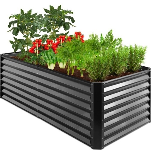 Outdoor Metal Raised Garden Bed for Vegetables, Flowers, Herbs - 6x3x2ft, Gray, May Be Missing Hardware, Appears New - Lot 307