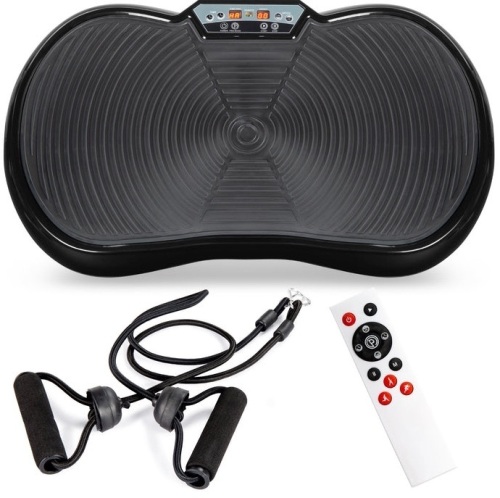 Vibration Plate Exercise Machine Full Body Fitness Platform w/ Bands, Untested, Appears New - Lot 204