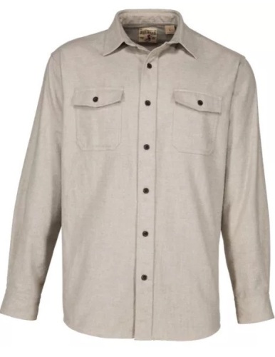 RedHead Bear Creek Solid Flannel Long-Sleeve Shirt for Men - Birch Heather - M, New - Lot 107