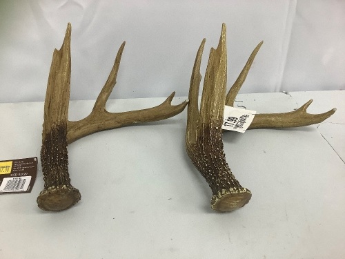 Lot of 2 - Poly resin antlers, E-Commerce Return, some tips broken off - Lot 120