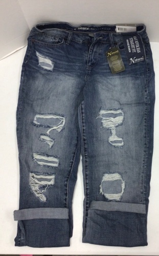 Ladies Natural Reflections Easy River Straight-Leg Vintage Jeans, Size 10 - Appear New with Damage, Missing Button - Lot 129