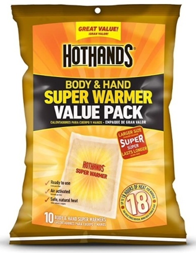 HotHands Body & Hand Super Warmers - Long Lasting Safe Natural Odorless Air Activated Warmers - Up to 18 Hours of Heat - 10 Individual Warmers, E-Commerce Return - Lot 170