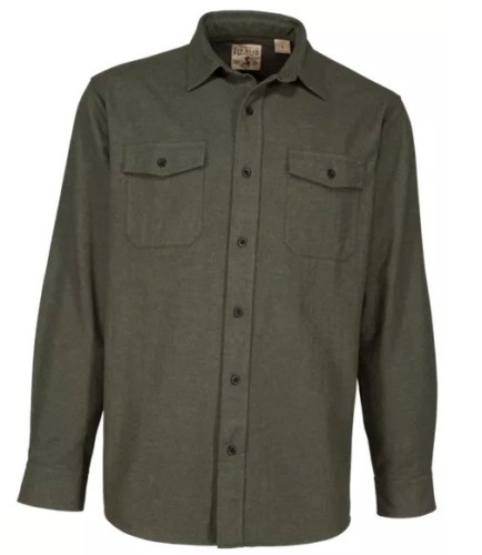 RedHead Bear Creek Solid Flannel Long-Sleeve Shirt for Men - Commander Heather - 2XL, New, E-Commerce Return - Lot 326