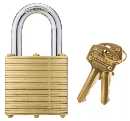 Commando Lock Marine Series Premium Brass Padlock - 1 Pack, E-Commerce Return - Lot 404